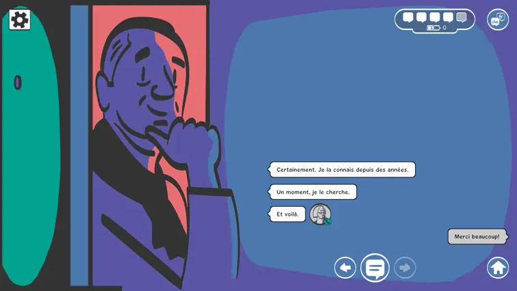 The story is told predominantly through dialogue.